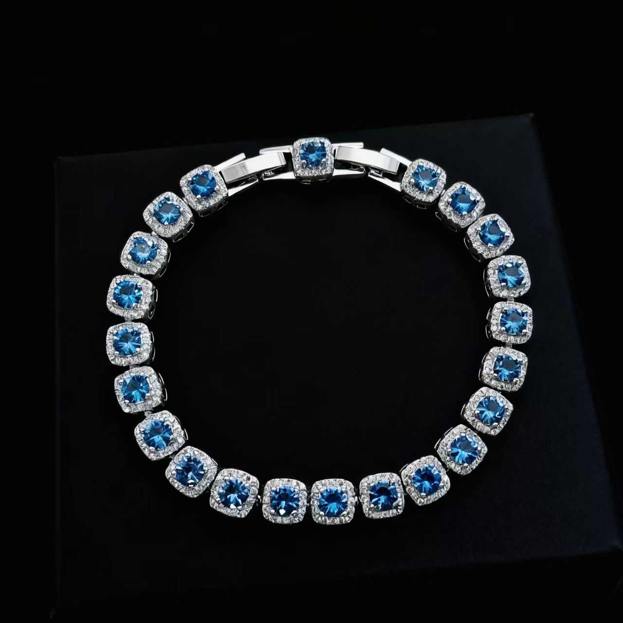 Women's Square Cultured Gemstone Bracelet