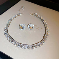 18  Necklace-silver-white set of two