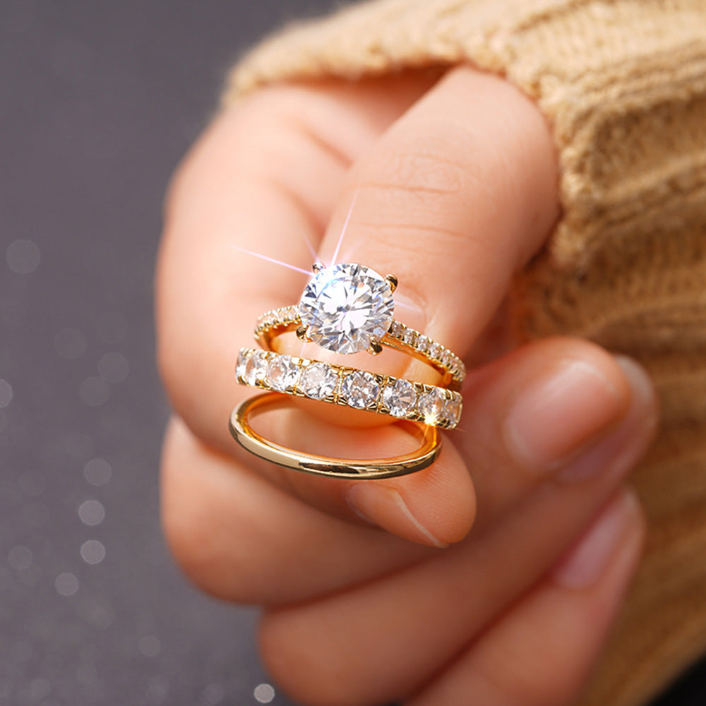 Three sets of elegant ladies' rings
