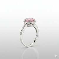 1 carat pink moissanite