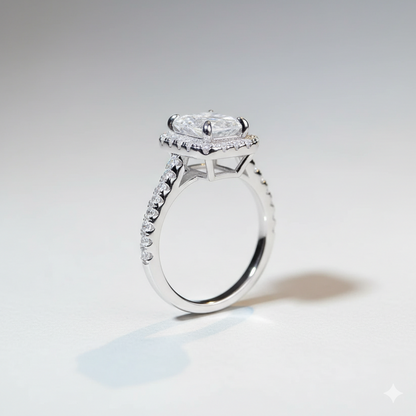 Moissanite Silver Ring