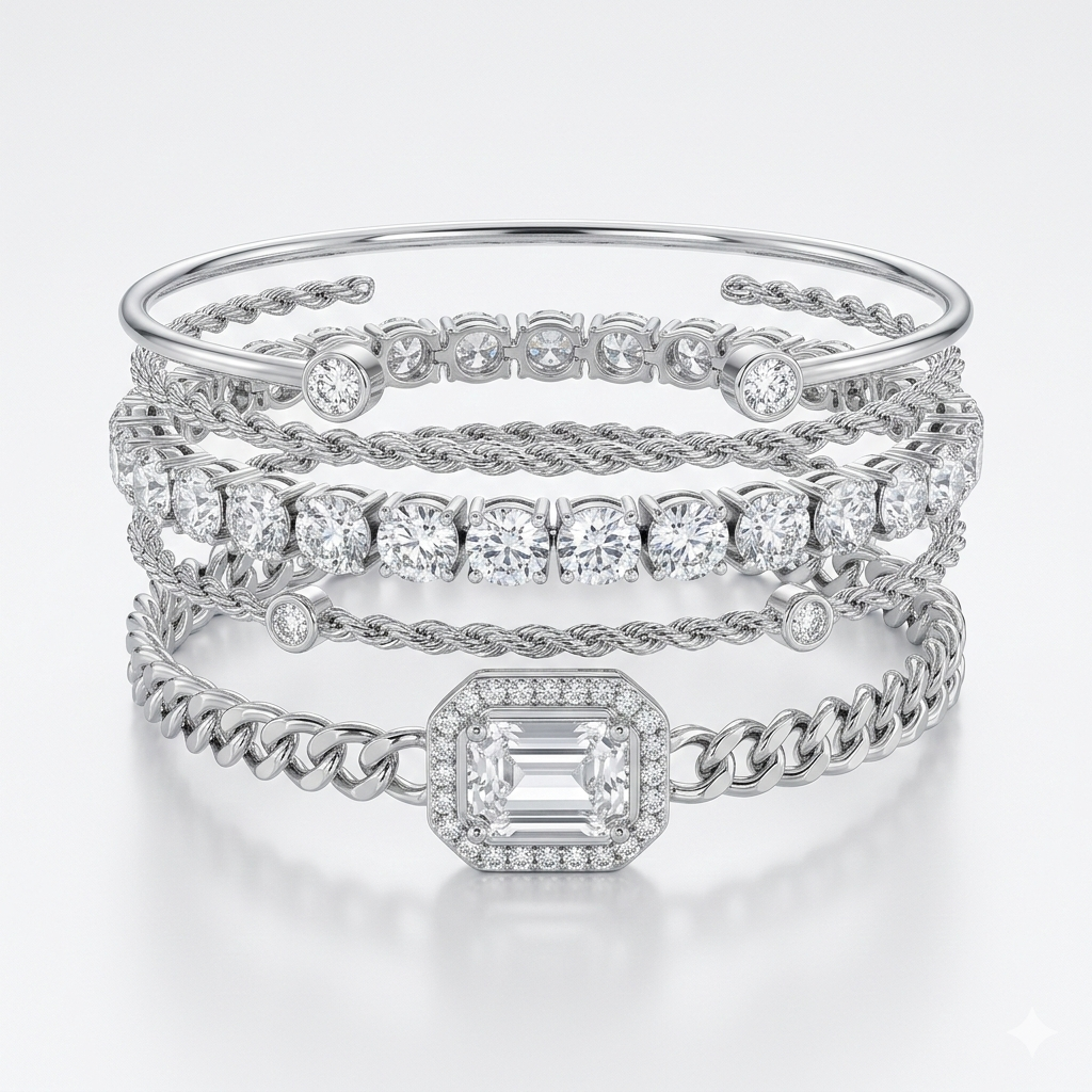 Heart-Shaped Open Bracelet