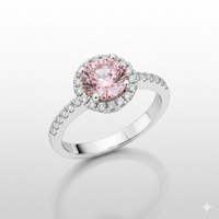 Pink zircon ring 6.5mm