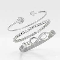 Silver figure 8 three-piece set