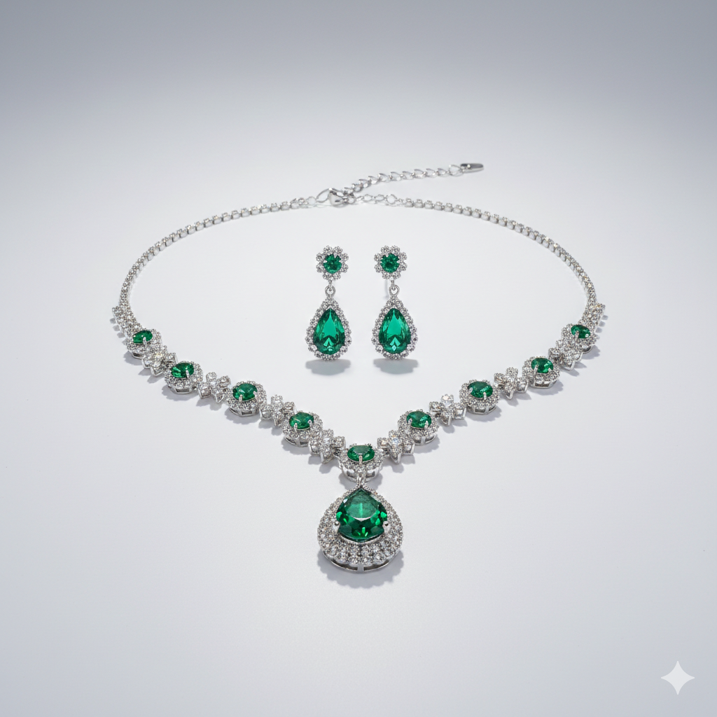 Waterdrop Necklace and Earrings
