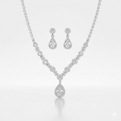 Waterdrop Necklace and Earrings
