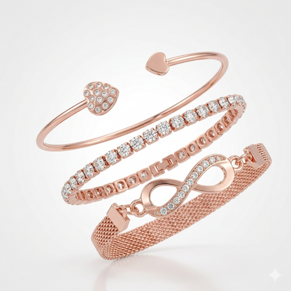 Heart-Shaped Open Bracelet