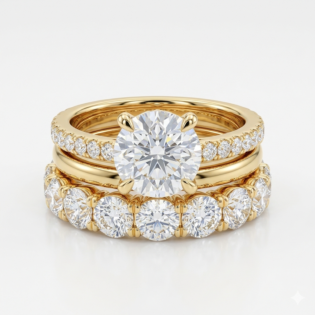 Three sets of elegant ladies' rings