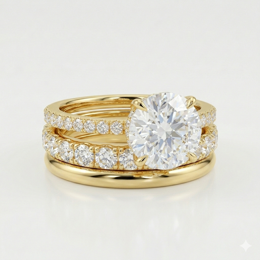 Three sets of elegant ladies' rings