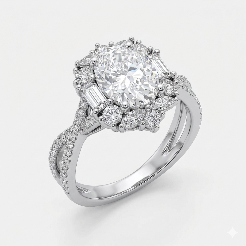 925 sterling silver morganite ring