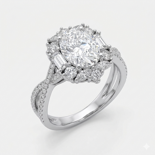 925 sterling silver morganite ring