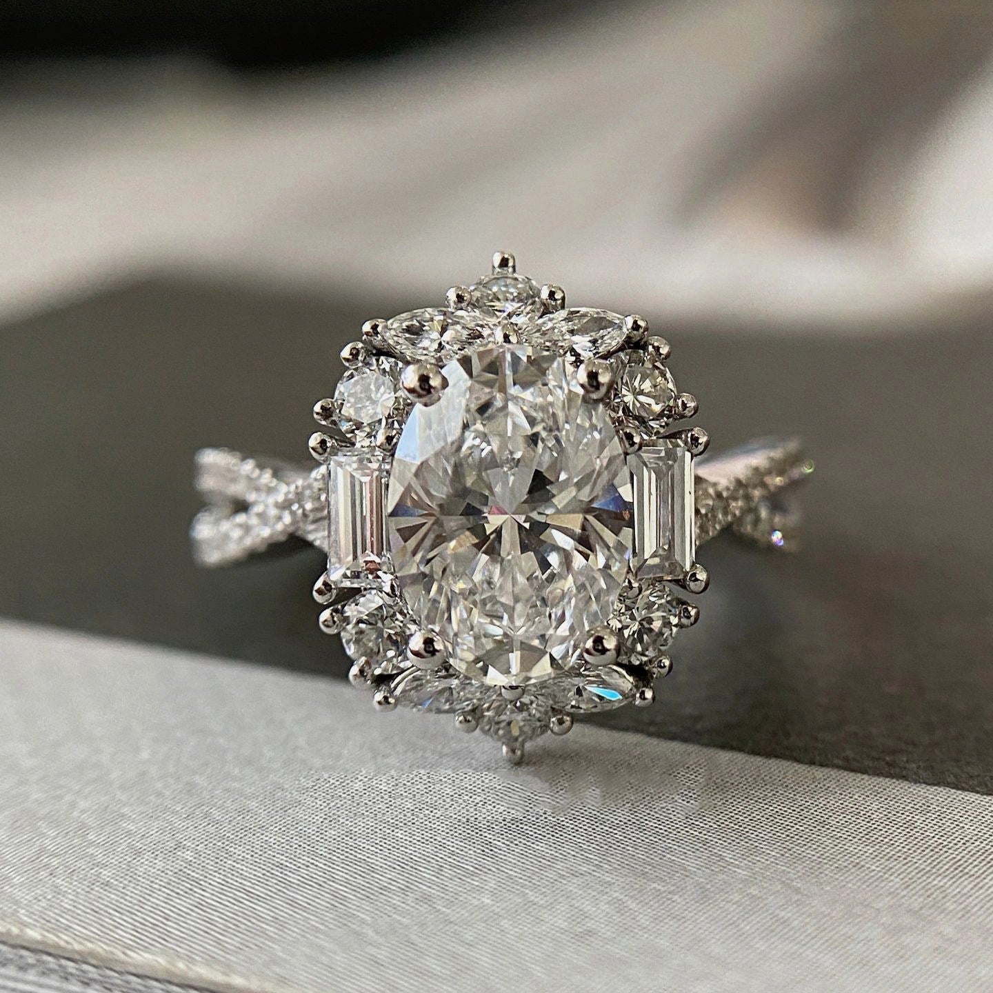 925 sterling silver morganite ring