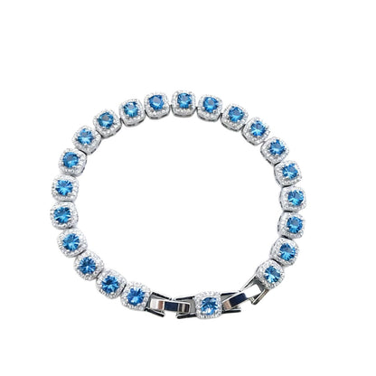 Women's Square Cultured Gemstone Bracelet