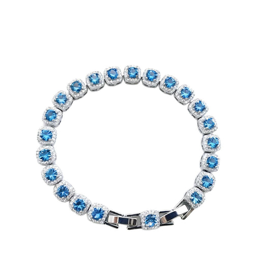 Women's Square Cultured Gemstone Bracelet