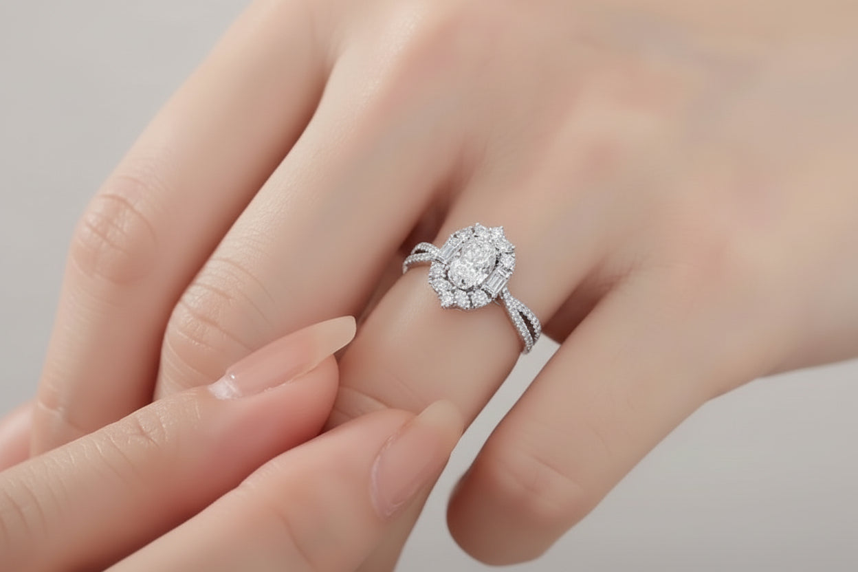 925 sterling silver morganite ring