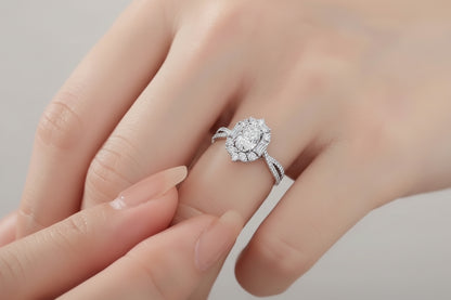 925 sterling silver morganite ring